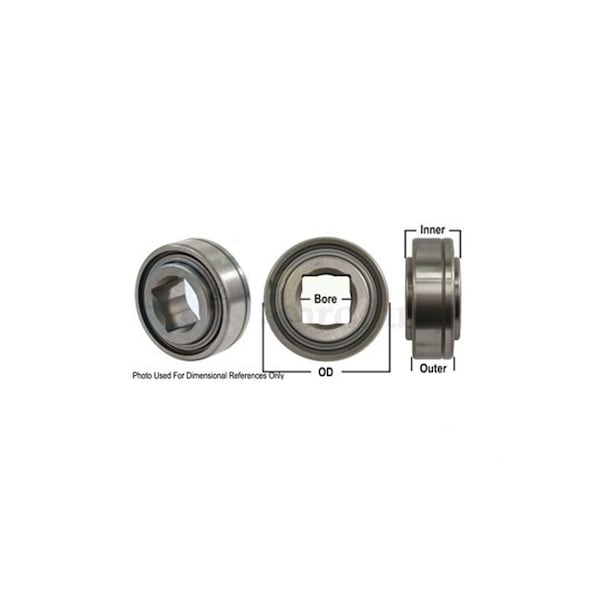 Aftermarket Disc Bearing Spherical Flat Top, Square Bore, PreLube A-W208PPB12-P-AI - main